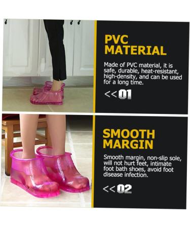 HAPINARY 1 Pair Foot Bath Shoes Foot Soaking Boots Foot Soak Shoes Foot Bath Container Foot Soaking Bath Shoes Foot Bath Bucket Foot Soak Bucket Boots Foot Soaking Shoes Foot Bath Boots 26.3x11cm Rosy - Buy Online on GoSupps.com