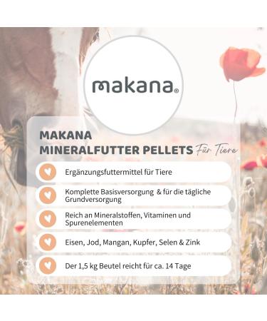 Makana Nourriture min rale compl te en granul s pour animaux sac de 1 5 kg - Buy Online on GoSupps.com