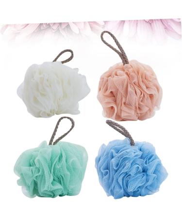 Healeved 4pcs Bathroom Accessories - Body Scrubber Loofah & Shower Sponge Set for Men & Women | Foam Bath Sponges for Clean & Refreshing Showers - Buy Online on GoSupps.com