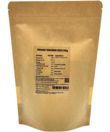 Organic Fenugreek Seeds 1kg Certified Organic Non-GMO Vegan No Additives No Preservatives Resealable Bag by Thames Organic 1kg - Buy Online on GoSupps.com