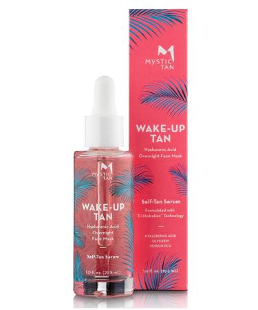 Mystic Tan Wake Up Tan Face Self Tanner Serum with Hyaluronic Acid, 1.0 fl. oz / 29.5 ml - Buy Online on GoSupps.com
