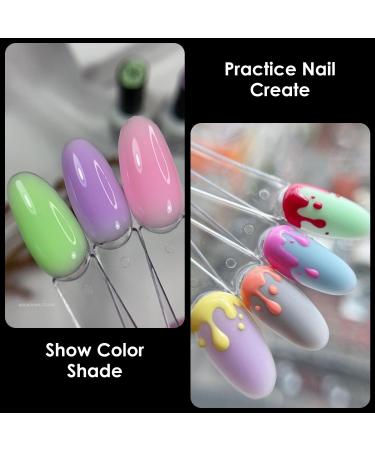 Medium Oval Nail Art Practice Tips - 100pcs Clear Swatch Sticks for Gel Nail Polish Display | BORNBYME - Buy Online on GoSupps.com