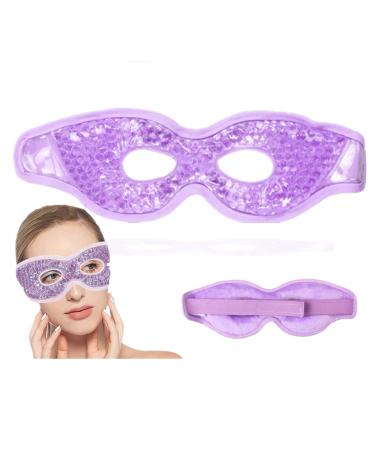 Gel Eye Mask Cooling Eye Masks JIINWINHT Reusable Hot Cold Eye Mask for Woman Man for Puffiness Headache Migraine Stress Relief Cold Compress Mask