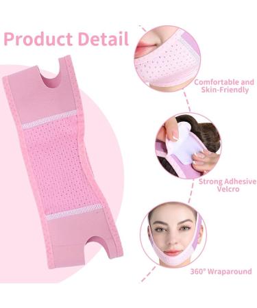 Airfish V Line Lifting Mask Double Chin Reducer with Chin Strap for Women Double Chin Eliminator Face Lift Chin Mask Lift Prevent Sagging V Shaped Slimmer (Pink) - Buy Online on GoSupps.com