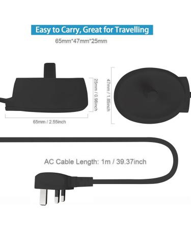 OrcoW Electric Toothbrush Charger Base for Oral B UK - Compatible with Braun Type 3757 - UK 3 Pin Plug - Inductive Charging Base for Travel - Buy Online on GoSupps.com