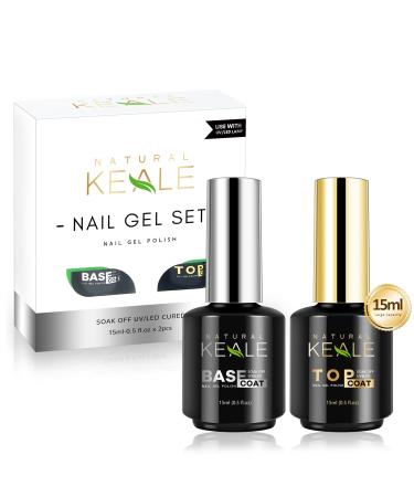 15ML No Wipe Top Coat and Base Coat 2Pcs Superior Base Coat Crystal Glossy Level Top Coat For Gel Nail Polish For Nail Manicure