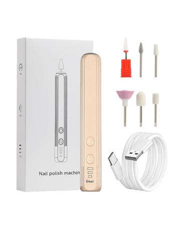 Portable Electric Nail Drill | Electric Polishing Set With Nail Drill - Compact Portable Design Nail Drill Kit Hand Foot Care Tool For Acrylic Gel Nails Home Salon Use Khaki English Version