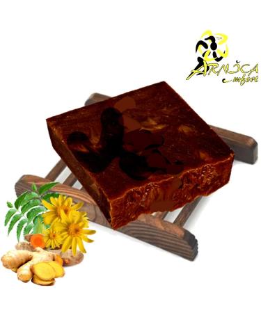 Arnica Therapeutic Bar Soap | Organic Herbal Soap for Skin Hair & Muscles | Neem Ginger Turmeric & Lemongrass | 8oz by ARNICAmfort - Buy Online on GoSupps.com