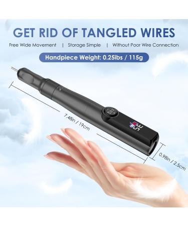 ANBEISTEE Cordless Electric Nail Drill 35000RPM Portable Rechargeable Nail File Set for Acrylic Gel Dip Powder Nails Manicure Pedicure Polishing Shape Tools - Buy Online on GoSupps.com