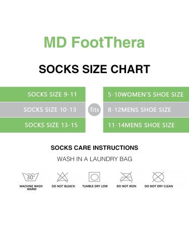 MD FootThera 6 Pairs Men Non-Binding Thermal Diabetic Socks - Warm Winter Crew Socks with Cushion Sole & Moisture Wicking Technology - Size 10-13, 2 White/2 Brown/2 Navy - Buy Online on GoSupps.com