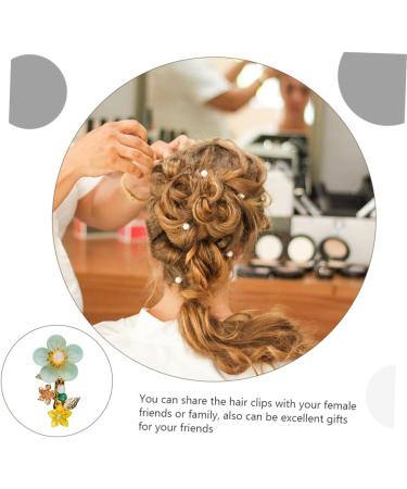 FRCOLOR Hairpin Women Hair Barrettes Vintage Metal Hair Barrettes Spring Flower Hair Barrettes Vintage Spring Hair Clips Tiaras for Girls Flower Hair Clip Wedding Accessories Miss Etc. - Buy Online on GoSupps.com