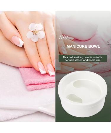 Bowl Tips Hand Soak Bowl | Manicure Tool Nail Soaking Container Manicure Hand Bowl Art Hand Wash Spa Tool for Salon Home White - Buy Online on GoSupps.com