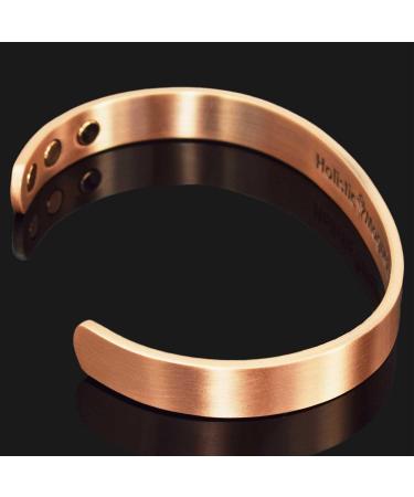 Pure Copper Magnetic Bracelet Men Women Copper Bangle Cuff Holistic Magnetic Band with 6 Strong Neodymium Magnets Unisex Adjustable-CSL (L: Wrist 19.5-22cm/7.7-8.6") - Buy Online on GoSupps.com