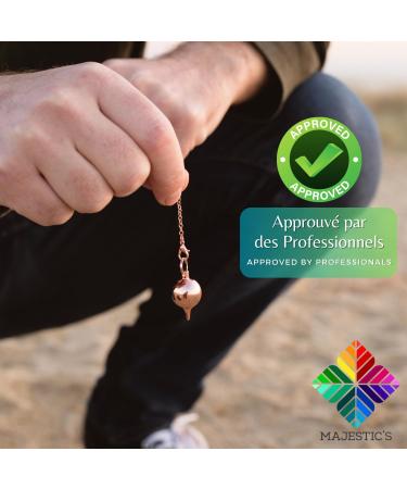 Radiesthesia Pendulum Water Drop - Copper Brass Esoteric Oracle - Geobiology Magnetizer - 26g Rose Gold - Buy Online on GoSupps.com