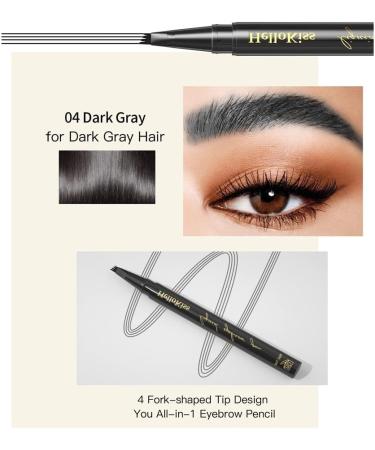 Tattoo eyebrow pencil liquid eyebrow pencil waterproof eyebrow pencil professional makeup eyebrow pencil black eyebrow pencil 4 colors available (04#Deep gray) - Buy Online on GoSupps.com