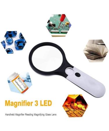 20 Times HD Handheld Magnifier with LED Lights Old Man Reading Optical Glass (Color : A) Made in China - Buy Online on GoSupps.com