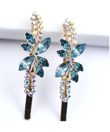 Whitebridge 8pcs Water Drop Leaf Hairpin Bobby Pins - Fashion Metallic Barrettes for Women and Girls - Buy Online on GoSupps.com