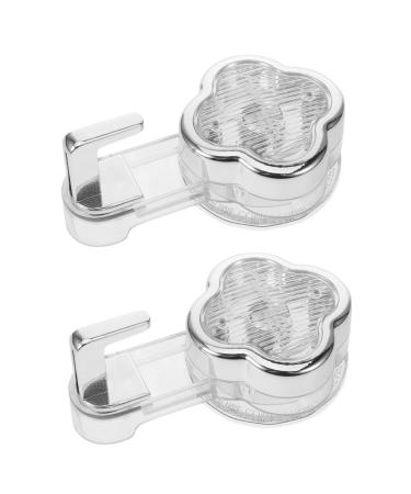 Uonlytech 2pcs Powerful Vacuum Hook Wall Towel Hook Suction Cup Towel Hooks Kitchen Hooks Transparent Plastic 10.00X5.70X4.40CMx2pcs Transparentx2pcs
