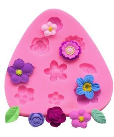 6 Pcs Flower Silicone Mold Set for Candy, Chocolate, Fondant, Polymer Clay - Rose, Daisy, Butterfly, Mini Flowers - Ideal for Soap Crafting & Cake Decoration - Buy Online on GoSupps.com