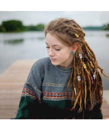 60 Pcs Aluminum Hair Rings & Clips Set - Dread Locks & Braids Accessories for Stunning Hairstyles - Buy Online on GoSupps.com