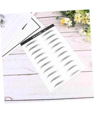 Baluue 2 Pairs Eyebrow Makeup Tools Hair-like Simulation Eyebrow Sticker Artificial Eyebrow Patch 21.00X15.00X0.01CM Black - Buy Online on GoSupps.com