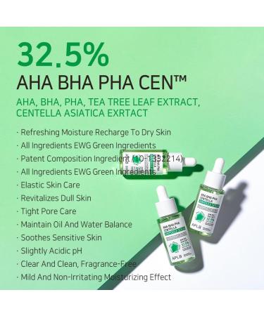 APLB AHA BHA PHA Centella Ampoule Serum | Exfoliating Korean Skincare for Revitalized Skin Texture | 32.5% Active Ingredients Long-Lasting Moisture - Buy Online on GoSupps.com