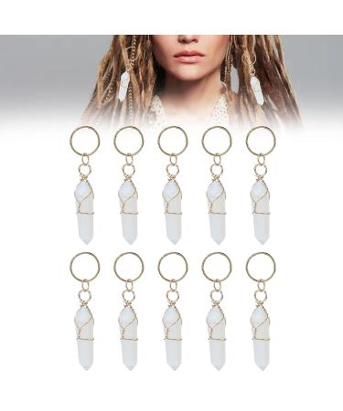 Crystal Shaped Loc Jewelry Set - 10 PCS Dreadlock Accessories for Braids | Adjustable Hair Rings for Popular Hairstyles XK-2 - Buy Online on GoSupps.com