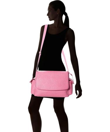 Leather Crossbody Baby Diaper Bag | Multifunctional Baby Bags for Moms & Dads | Bubble Gum Pink - Rose - Buy Online on GoSupps.com