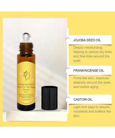2 Pieces Castor Oil & Frankincense Roller | 20ml Castor Oil Eye Roller | Frankincense Infused Rollerball for Eyes | Castor Oil Roller Ball to Reduce Fine Lines Under Eyes - Buy Online on GoSupps.com