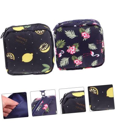 GLEAVI Sanitary Napkin Storage Bag Set - Travel Organizer for Girls, Menstrual Period Gifts - Portable Mini Purse Zipper Wallet - Navy (8 Pcs) - Buy Online on GoSupps.com