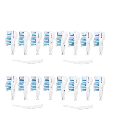 Sensitive Replacement Electric Replacement Toothbrush Heads (16 Count) Dual Clean Rotating Sets for Braun Oral B Cross Action Power 4