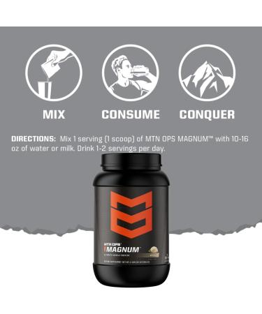 MTN OPS Magnum Strawberry Protein Powder - 23g Whey Isolate & Milk Protein with BCAAs | Zero Sugar Gluten Free | Delicious Strawberries & Cream Flavor | 30 Servings - Buy Online on GoSupps.com