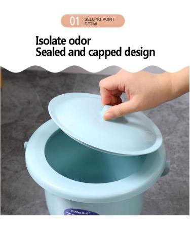 NEDLON Chamber Pot with Lid Spittoon Pee Potty Anti-Slip Base Urine Bucket with Handle Portable Mobile Toilet for Pregnant Women Adults (Color : Khaki) - Buy Online on GoSupps.com