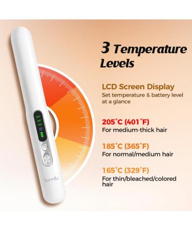 Buy SUNMAY Voga Plus Cordless Hair Straightener & Curler | Portable Travel-Friendly Ionic Ceramic Flat Iron | Rechargeable Wireless USB Dual Voltage - Perfect for On-The-Go Styling - Buy Online on GoSupps.com