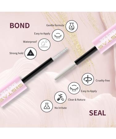Lash Bond and Seal Cluster Eyelash Glue | Super Strong Hold Waterproof Adhesive for DIY Individual Eyelash Extensions | Sensitive Eyes Friendly | 2in1 Clear Bond - Buy Online on GoSupps.com