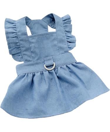 Light Blue Comfortable Dog Dress for Spring - Stylish Large Dog Clothes - Buy Online on GoSupps.com