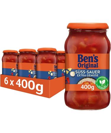 BEN'S ORIGINAL Ben's Original Sauce Sweet and Sour and Extra Vegetables 6 jars (6 x 400g) Sweet and Sour & Extra Vegetables 400 g (pack of 6)