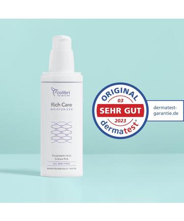 colibri skincare RICH CARE MOISTURIZER (80ml) - Moisturizing face cream soothing and strengthening care as a face cream for dry skin moisturizing anti-wrinkle cream - Buy Online on GoSupps.com