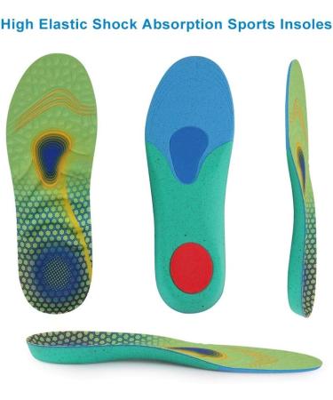 VSUDO Shock Absorption Sports Shoe Insoles - High Elastic Comfort Insoles for Men or Women - M 6.5-10 / W 7.5-11 - Buy Online on GoSupps.com