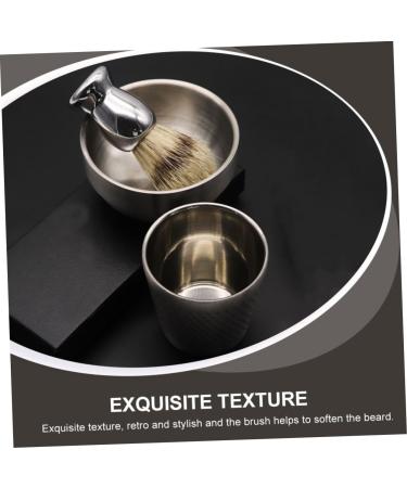 Shop Ipetboom Beard Brush Set for Men - Complete Shaving Kit with Mustache Brush & Razor - Premium Silver Beard Grooming Tools - Buy Online on GoSupps.com