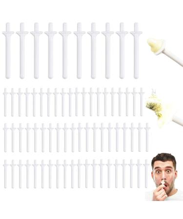 100 Pieces Nose Wax Sticks Disposable Nose Hair Removal Sticks Men Nose Waxing Applicators Kit for Nostril Cleaning