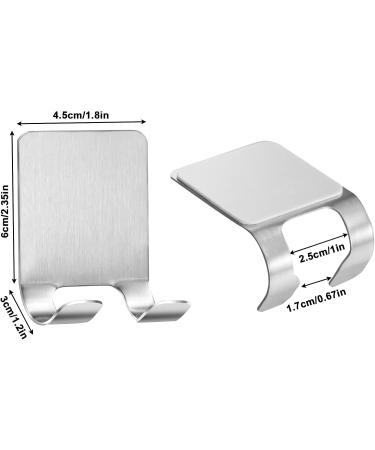Auxsooul 6-Piece Shower Razor Holder - No Drilling Stainless Steel Self-Adhesive Multi-Purpose Hook - Wall-Mounted Shaver Bracket in Silver - Buy Online on GoSupps.com