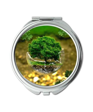 YENDOSTEEN Mirror middle earth makeup mirror Environmental Protection Nature Conservation Ecology makeup mirrors pocket mirror portable mirror