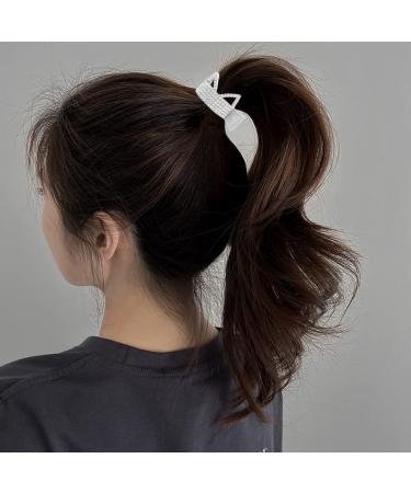 2 Pcs Rhinestone Cat Ears Ponytail Hair Clips - Fashion Metal Barrettes for Women and Girls - Buy Online on GoSupps.com
