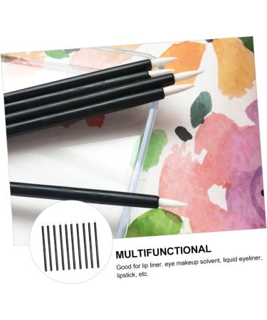 Ipetboom 100pcs Head Eye Black Fiber Eyeliner Applicator Makeup Brush Stickblack Disposable Practical Sticks - Buy Online on GoSupps.com