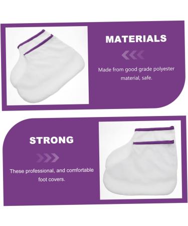 Healeved 1pair Waxed Feet Paraffin Wax Bath Paraffin Wax Foot Warming Cover Gloves Moisturizing Feet Socks Paraffin Wax Cover Spa Feet Cover Footmuff Insulation Wax Film Polyester White - Buy Online on GoSupps.com