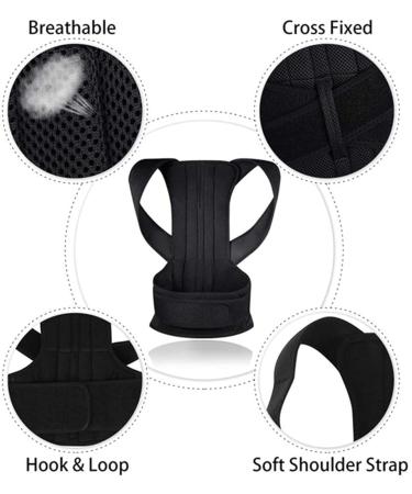 Posture for and Men Back Correction Waistcoat Therapy-Belt Belt Waist Brace Adjustable Support Kyphosis Humpback Black arge - Buy Online on GoSupps.com