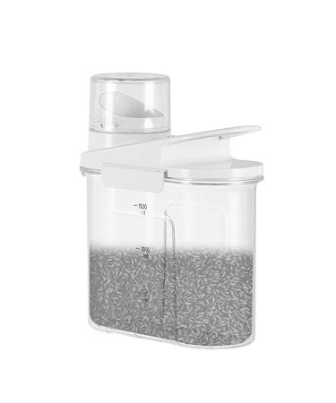 Laundry Detergent Dispenser | Scent Booster Beads Organizers Laundry Room Organization Multifunctional Storage Box with Lid for Organizing Beads & More White M