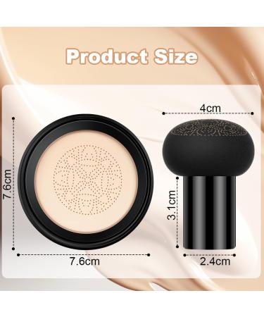 Mushroom Head Air Cushion CC Cream Moisturizing & Oil Control Foundation Cover Concealer Long Lasting Air Cushion CC Cream with Mushroom Makeup Sponge Liquid Foundation BB Cream for Women Makeup Ivory White - Buy Online on GoSupps.com