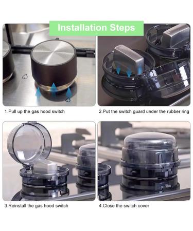 Buy Herd Button Child Locking Set - 6PC Stove Protection for Kids | Safe Child Lock for Rotary Knobs & Buttons - Buy Online on GoSupps.com